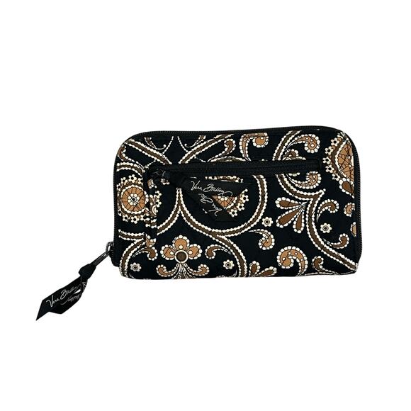 Vera Bradley‎ 2008 "Caffe' Latte" Hope Toile Hidden Wristlet Wallet Brown Black - Picture 2 of 8